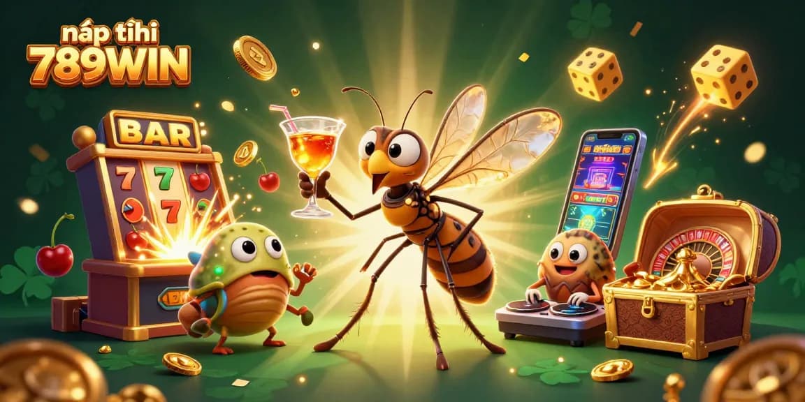 Experience the thrill of nạp tiền 789WIN with a stunning casino-themed 3D illustration featuring dynamic game elements.
