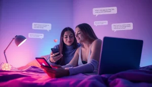 Engaging AI sex chat interface showcasing digital interaction and intimacy.