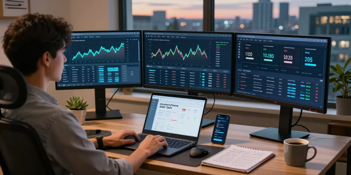 Cloud mining service workspace featuring advanced cryptocurrency dashboard analytics, blockchain network activity, and secure digital wallet setup in a modern office.