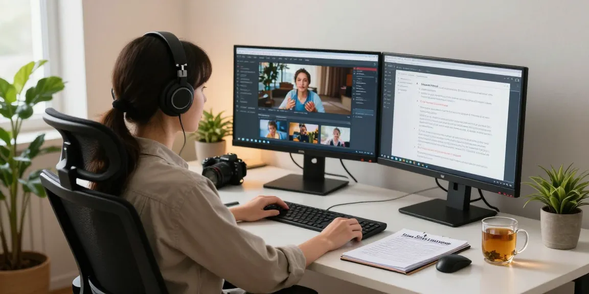 Focused content moderator reviewing NSFW materials in a bright workspace.