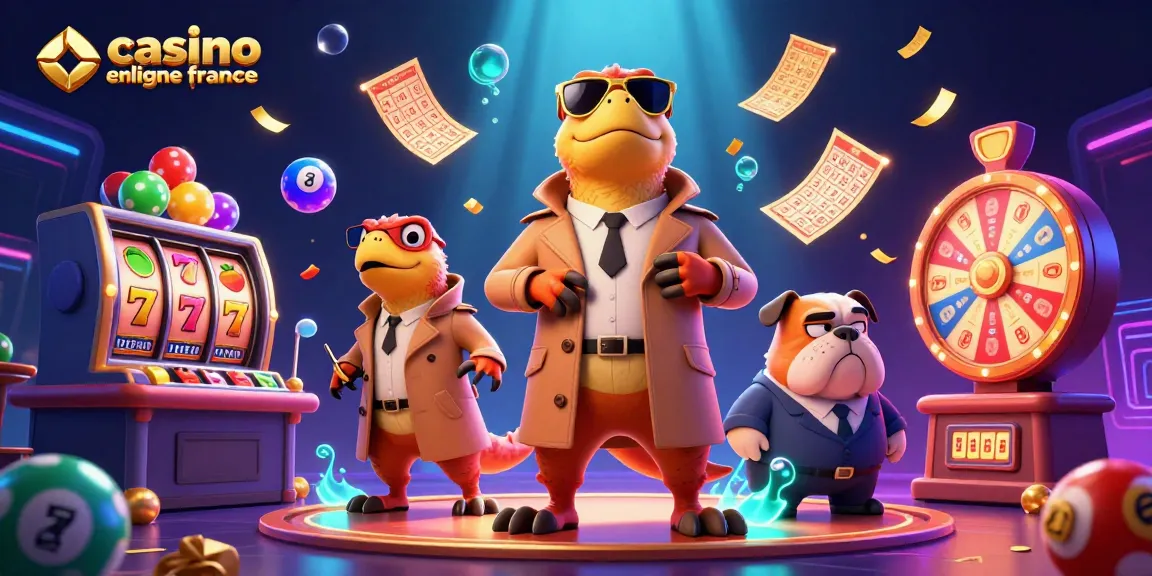 Jouez à des jeux de casino en ligne France avec des raptors déguisés dans une scène captivante.