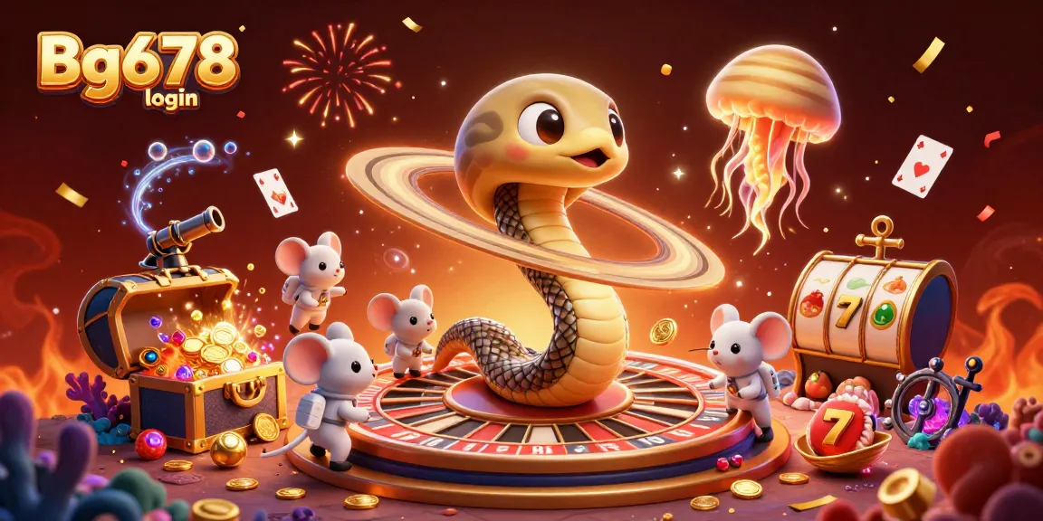 Engage with Bg678 login through an exciting cosmic casino scene with vibrant visuals and dynamic elements.