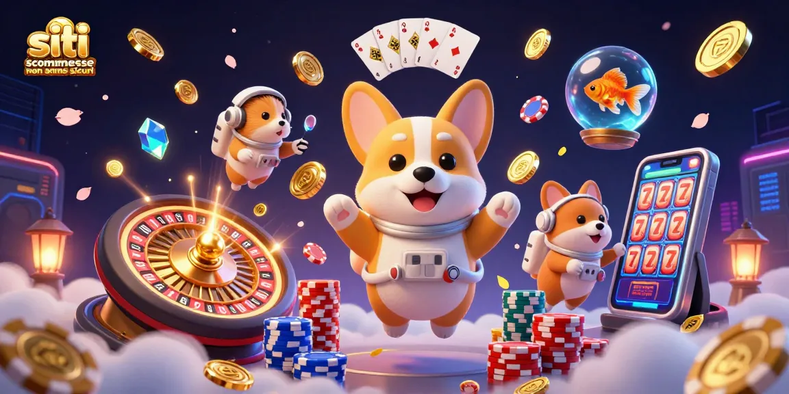 Scommetti nei migliori siti scommesse non AAMS sicuri con un cagnolino astronauta che fluttua in un casinò spaziale.