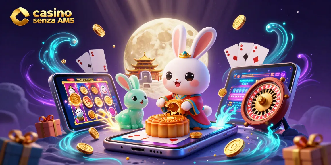 Divertiti con il casino senza AAMS e scopri il mondo delle slot e dei giochi da tavolo con questa vivace illustrazione 3D.