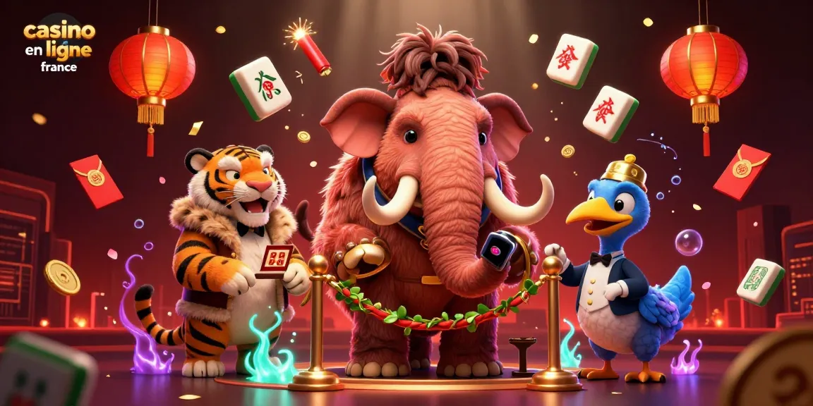 Plongez dans l'univers du casino en ligne France avec des personnages 3D captivants et des éléments flamboyants.