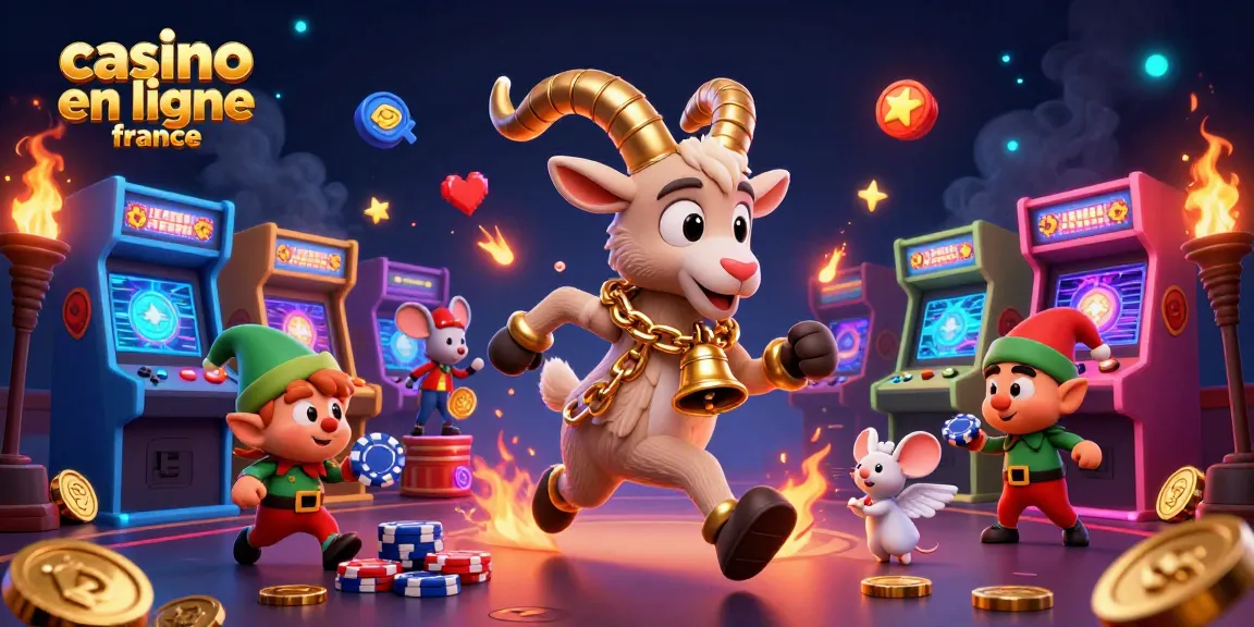 Gagnez des jackpots incroyables en jouant dans un casino en ligne en France illustré en 3D avec des personnages de jeux.