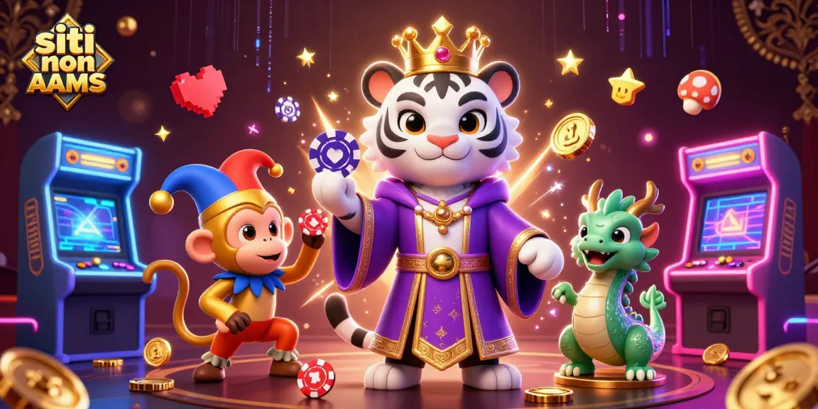Gioca nei siti non AAMS con un'elegante tigre animata insieme a un gioco di poker e un drago di giada