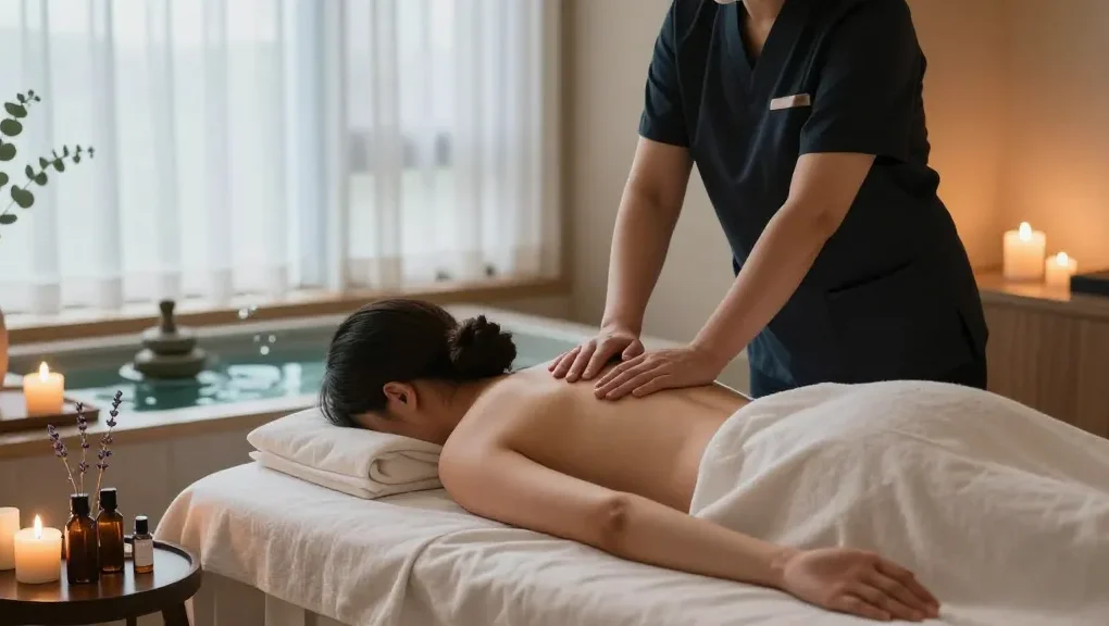Seoul 출장 마사지 in a tranquil spa environment showcasing relaxation and wellness.