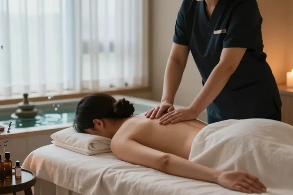 Seoul 출장 마사지 in a tranquil spa environment showcasing relaxation and wellness.