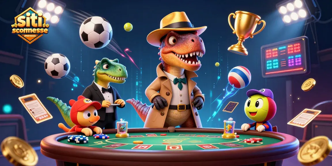 Scommettere nei siti scommesse non AAMS sicuri con personaggi divertenti in una scena di casinò