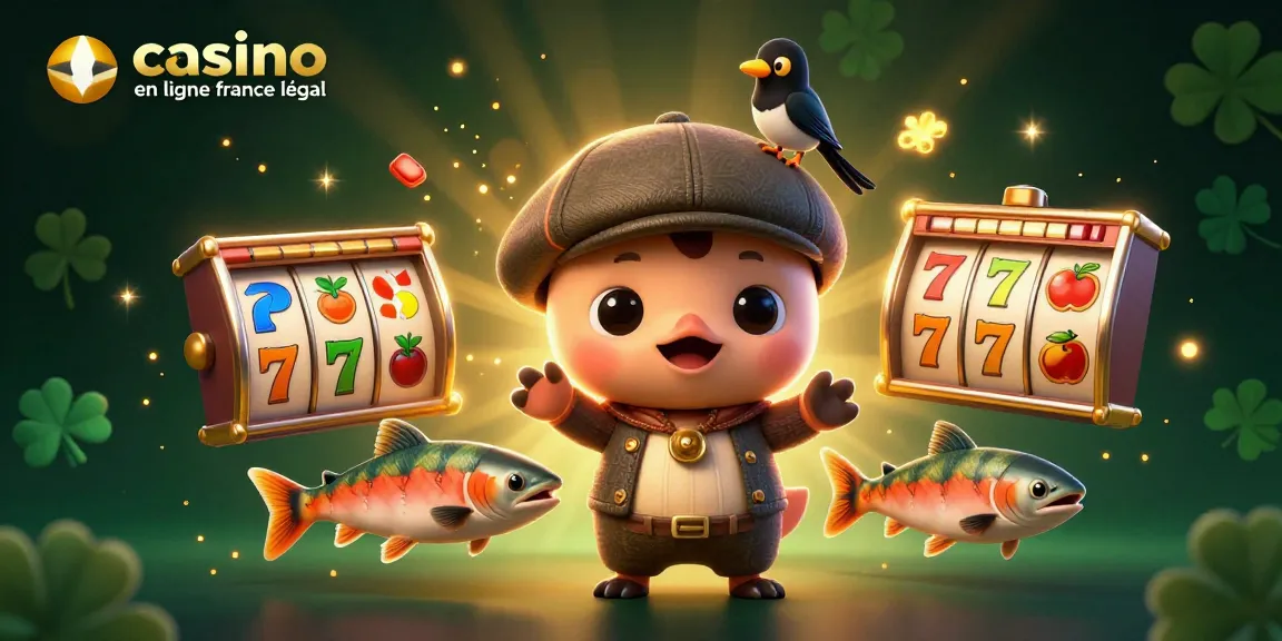 Illustration animée de bébé Nessie et ses amis représentant un casino en ligne France légal.