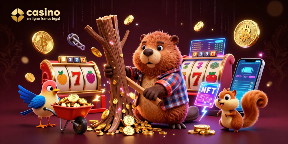 Venez découvrir casino en ligne france légal avec un castor en action, récoltant des pièces d'or tout en jouant aux machines à sous.