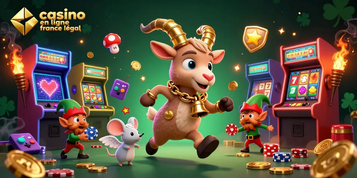 Jouez au casino en ligne légal en France avec des personnages amusants dans un décor dynamique.