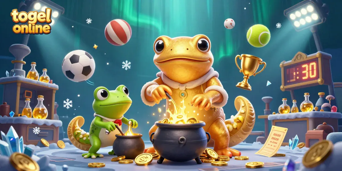 Join the exciting world of togel online with a vibrant casino scene featuring gold coins and lively sports elements.