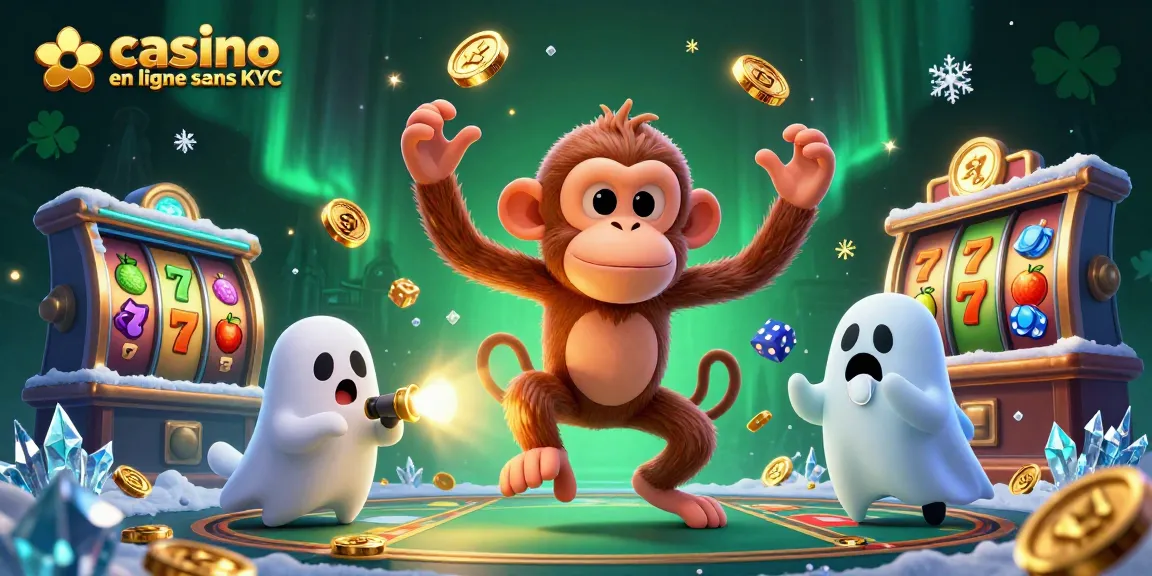 Jouer dans un casino en ligne sans KYC avec un poltergeist singe et un chiot chasseur de fantômes.