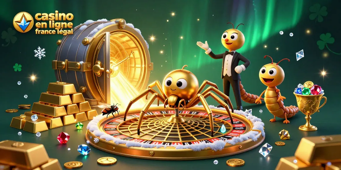Placer des paris à un casino en ligne France légal avec des éléments de jeu animés et décoratifs