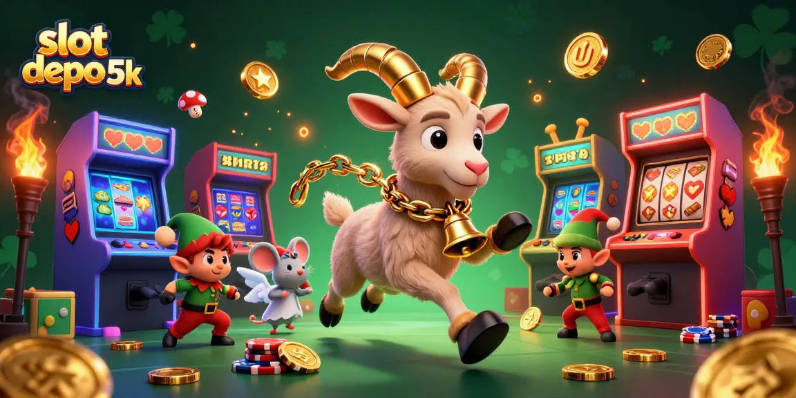 Engage with slot depo 5k at a festive casino featuring a spooky Krampus goat and playful gremlins.