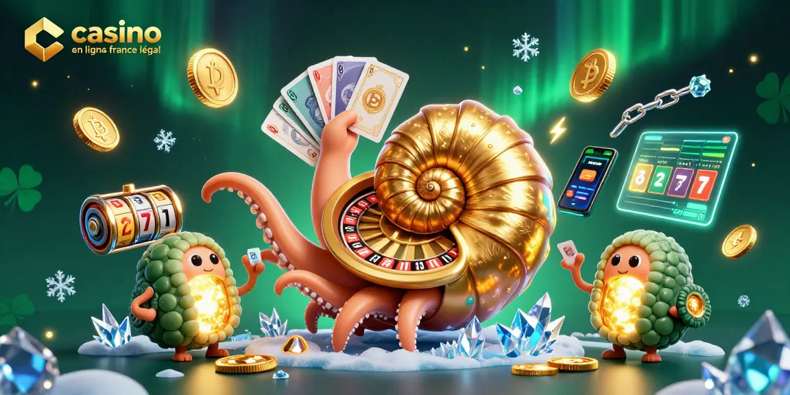 Jouer au casino en ligne légal en France avec un nautilus géant et des éléments de crypto-monnaie