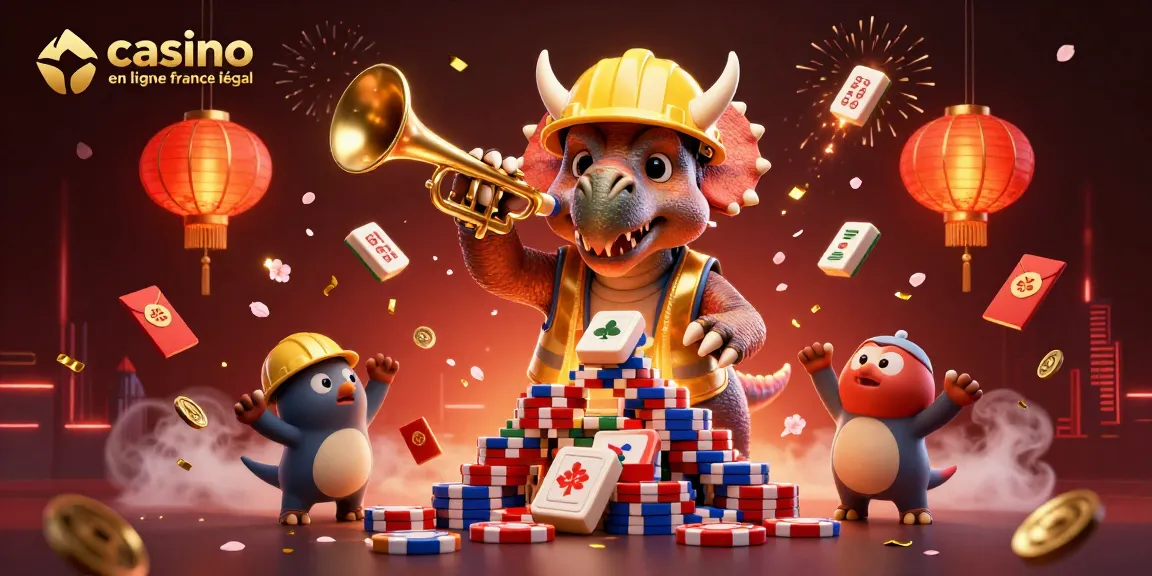 Les éléments de casino en ligne en France légal dans une illustration célébrant le jeu et l'excitation.