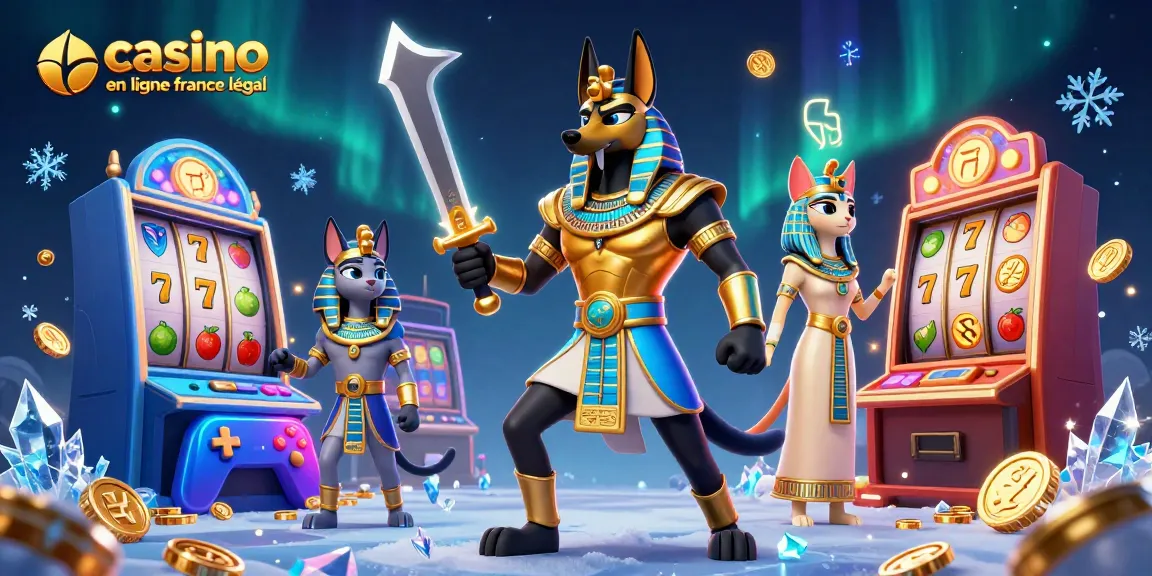 Casino en ligne France légal : Jouez à des machines à sous dorées en compagnie d'Anubis et Bastet.
