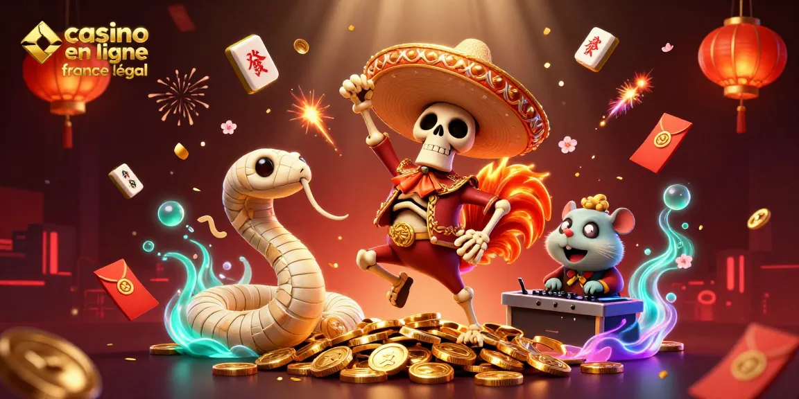 Danse gagnante à la victoire avec un squelette mariachi dans un casino en ligne légal en France