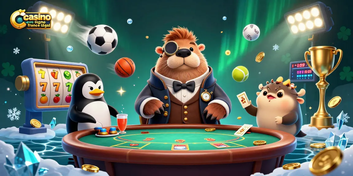 Une illustration 3D du casino en ligne France légal avec des personnages jouant aux machines à sous.