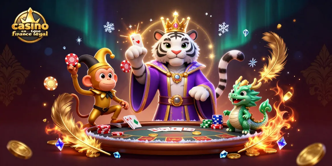 Jouer pour gagner avec des opportunités de casino en ligne France légal autour d'un tigre et d'un dragon.
