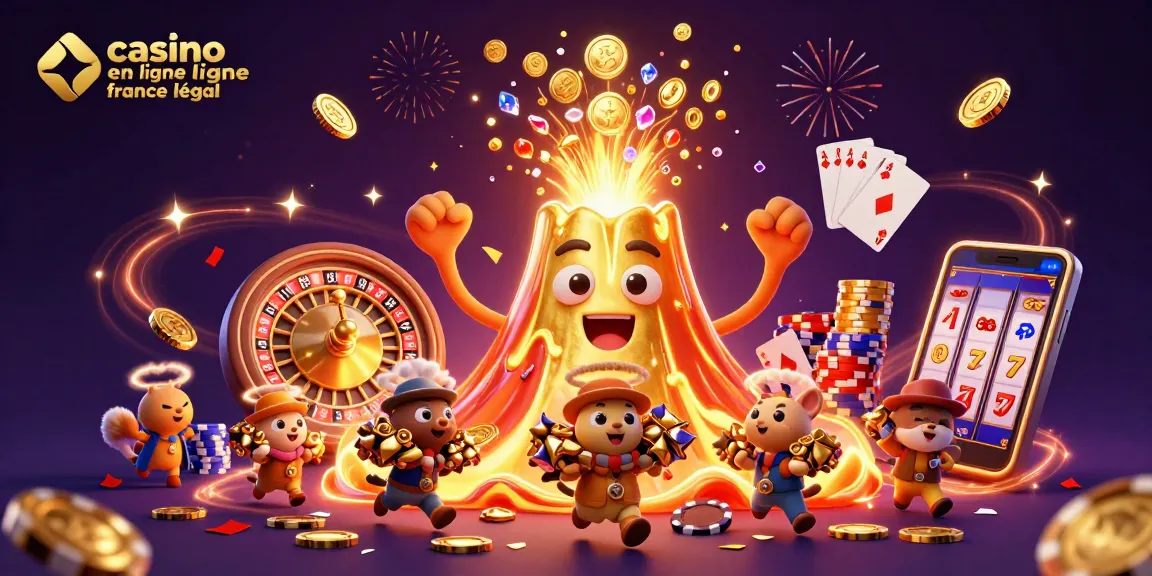 Gagnez à casino en ligne France légal grâce à un volcan doré jaillissant de trésors et de jeux.